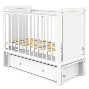 Кровать детская Indigo Classic маятник, ящик белая аляска