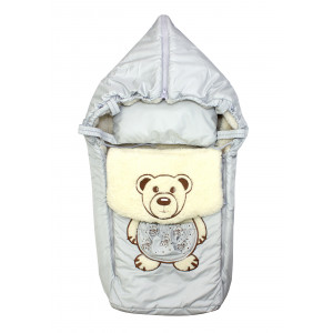 Конверт с капюшоном и подушкой МИШКА В ШТАНИШКАХ