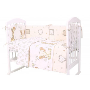 Комплект в кроватку Топотушки Жираф и Слоненок 6 предметов