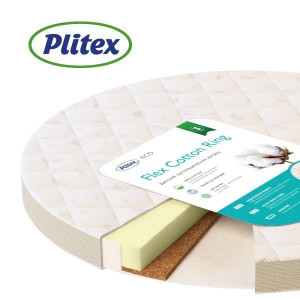 Матрац детский Plitex Flex Cotton Ring - 740х740 мм