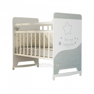 Кровать детская COSMIC (фигур.спин., колесо-качалка)