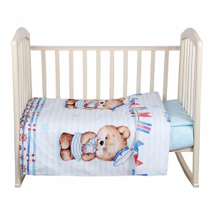 Комплект в кроватку 3 предмета МИШКА МОРЯЧОК