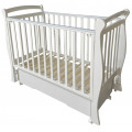 Кроватка детская Кедр Даниэла 1 ящик, универсальный маятник, колесо (Viola 1)