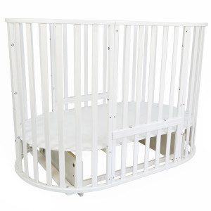 Кровать детская INDIGO Омега 6в1 круг-овал с поперечный маятником или на колесах оптом