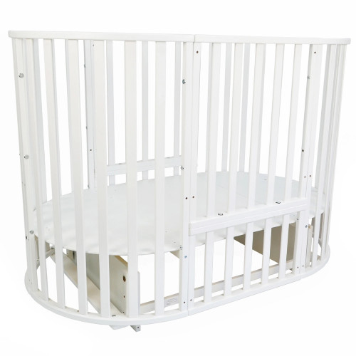 Кровать детская INDIGO Омега 6в1 круг-овал с поперечный маятником или на колесах оптом