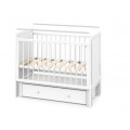 Кровать детская Indigo Classic маятник на колесах, ящик белая аляска