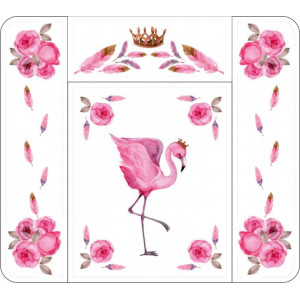 Пеленальный матрасик Топотушки Розовый Фламинго