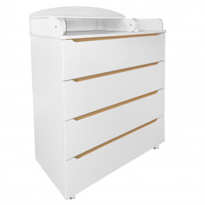 Комод Indigo Style 800/4 МДФ с узким пеленальным столиком