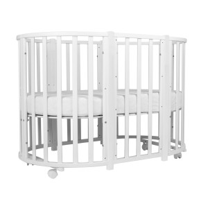 Кровать детская Indigo Born 7в1 (круг/овал, манеж, 2 кресла, стол)