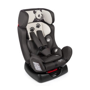 Автокресло Siger ДИОНА Animals панда, гр.0+1+2 серый-бежевый