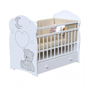 Кровать ВДК BEAR AND MOON (маятник, ящик) ЛДСП