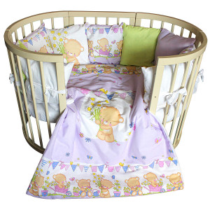 Комплект в кроватку 6 предметов L`Abeille С РОЖДЕНИЕМ