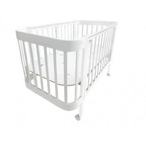 Кроватка-трансформер Indigo ITALIANO BABY (продольный маятник+колеса)