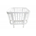 Кроватка-трансформер Indigo ITALIANO BABY (продольный маятник+колеса)