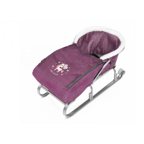 Матрасик для санок с попоной НИКА СС3-2 УНИВЕРСАЛ, МОЛНИЯ + МЕХ.ОКАНТОВКА 