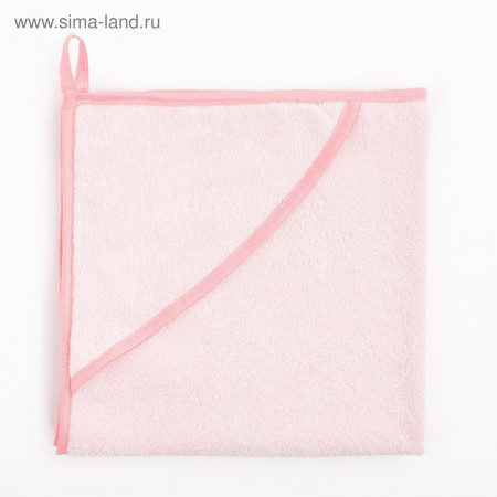 Пеленка-полотенце для купания с варежкой - розовый
