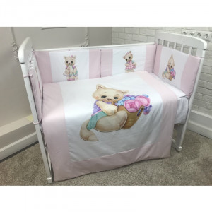 Комплект в кроватку "Кошечка" 6 пр., печать