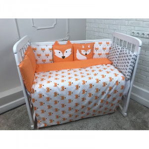 Комплект в кроватку "Лисенок" 6 пр., вышивка