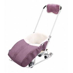 	 Санки детские NIKKI 3 (ВЫДВИЖНЫЕ КОЛЕСА) с набором аксессуаров