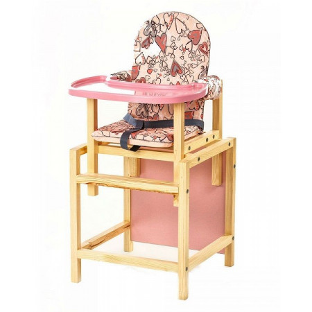 Стол-стул "СТД 07" (пласт. столешница) - розовый