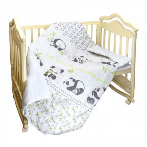 Комплект в кроватку 3 предмета Панды