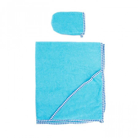 Пеленка-полотенце для купания с варежкой
